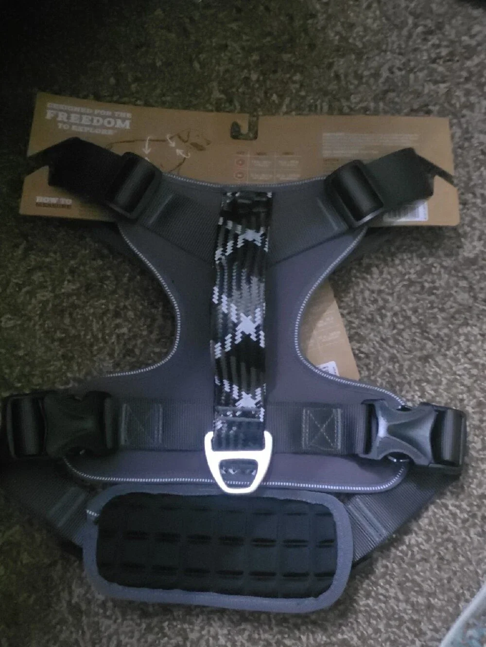 Arcadia Trail QUICK-DRY Harness in Reflective Gray/ Black XLARGE NWT